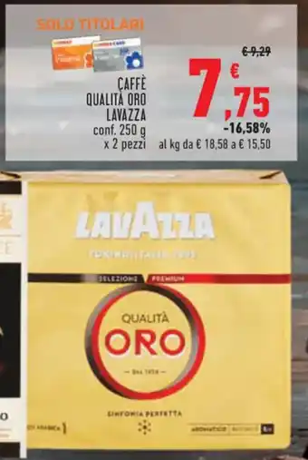Conad Lavazza Caffè Qualita Oro Conf. 250 g x 2 pezzi offerta