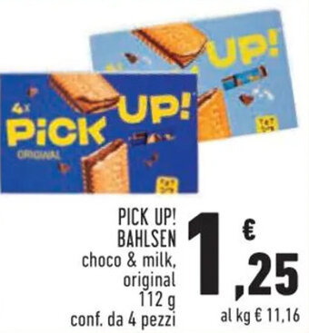 Conad Pick Up! Bahlsen Choco & Milk, Original 112 g Conf. da 4 pezzi offerta