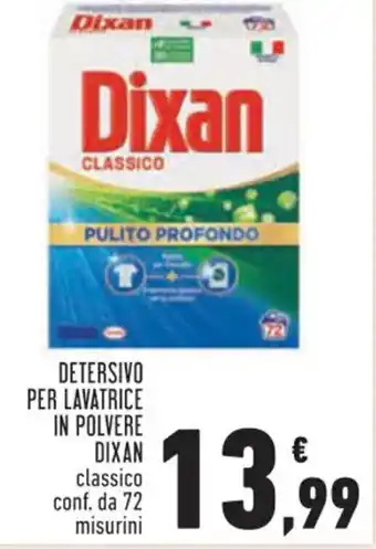 Conad Dixan Detersivo Per Lavatrice In Polvere Classico Conf. da 75 Misurini offerta