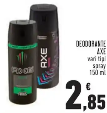 Conad Axe Deodorante Vari Tipi Spray 150 ml offerta
