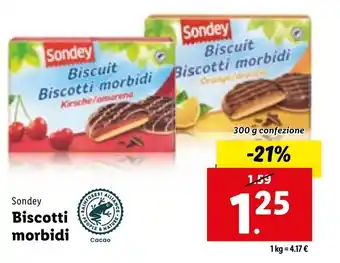 Lidl Sondey Biscotti morbidi 300 g confezione offerta