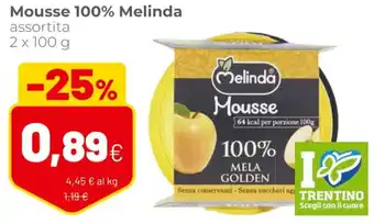 Coop Melinda Mousse 100% Assortita 2 x 100 g offerta