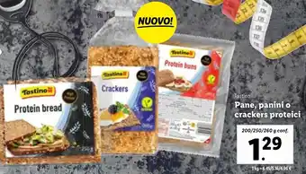Lidl Tastino Pane, panini o crackers proteici 200/250/260 g conf. offerta
