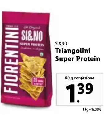 Lidl SI&NO Triangolini Super Protein 80 g confezione offerta