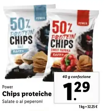 Lidl Power Chips proteiche 40 g confezione offerta