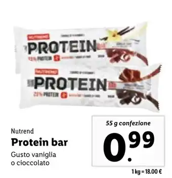 Lidl Nutrend Protein bar 55 g confezione offerta