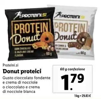 Lidl Proteini.si Donut proteici 60 g confezione offerta