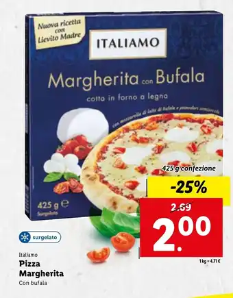 Lidl Italiamo Pizza Margherita 425 g confezione offerta