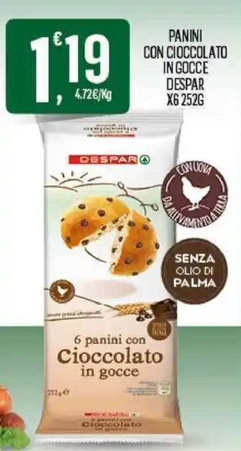 Despar Despar Panni con Cioccolato in Gocce x6 252g offerta