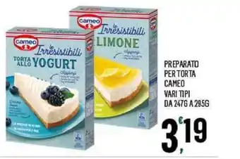 Despar Cameo Preparato per Torta Vari Tipi 247g/295g offerta