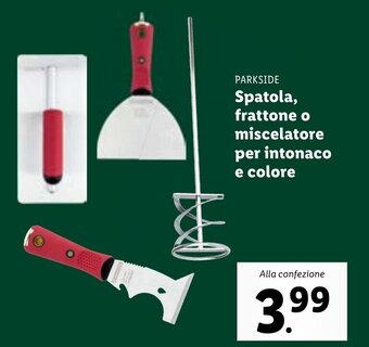 Lidl Parkside Spatola, frattone o miscelatore per intonaco e colore offerta