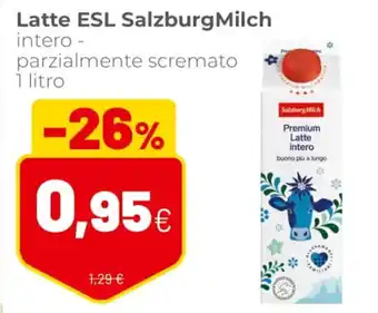 Coop SalzburgMilch Latte ESL Intero - Parzialmente Scremato 1 Litro offerta