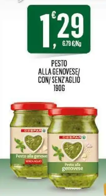 Despar Despar Pesto Alla Genovese/Con/Senz'Aglio 190g offerta