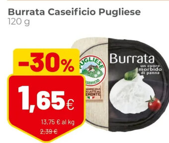 Coop Pugliese Burrata Caseificio 120 g offerta