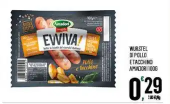 Despar Amadori Wurstel di Pollo E Tacchino 100g offerta