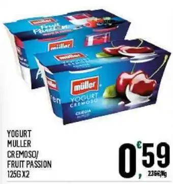 Despar Müller Yogurt Cremoso/Fruit Passion 125g x2 offerta