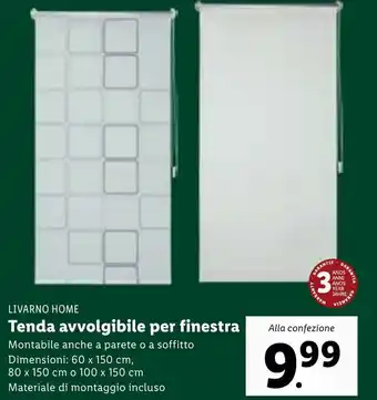 Lidl Livarno Home Tenda avvolgibile per finestra 60 x 150 cm, 80 x 150 cm o 100 x 150 cm offerta