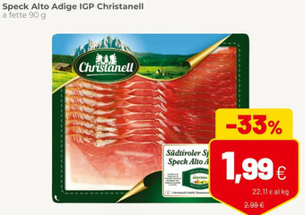 Coop Christanell Speck Alto Adige IGP A Fette 90 g offerta
