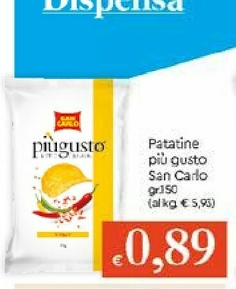 Galassia San Carlo Patatine Più Gusto offerta