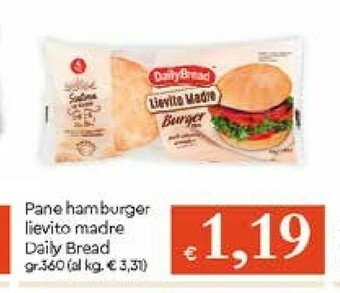 Galassia Daily bread Pane Hamburger Lievito Madre 360 Gr offerta