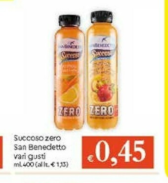 Galassia San Benedetto Succoso Arancia Carota Limone Zero 600 G(ml) offerta