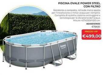 Kasanova Bestway Piscina Ovale Power Steel Con Filtro offerta