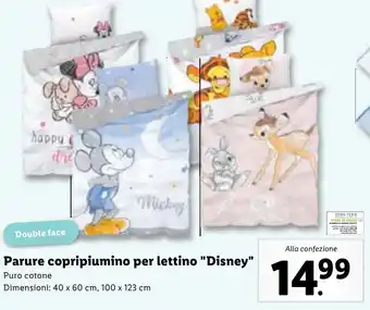 Parure copripiumino per lettino "Disney" Dimensioni: 40 x 60 cm, 100 x 123 cm
