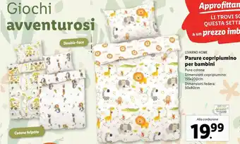 Lidl Livarno Home Parure copripiumino per bambini 50x80cm offerta