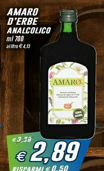 Prix Quality Amaro D'Erbe Analcolico offerta
