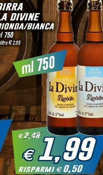 Prix Quality La Divine Birra Bianca offerta