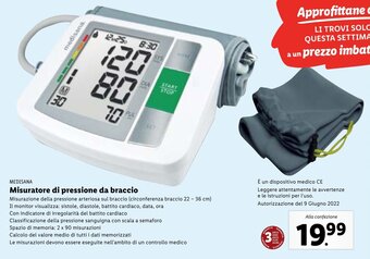 Lidl Medisana Misuratore di pressione da braccio offerta