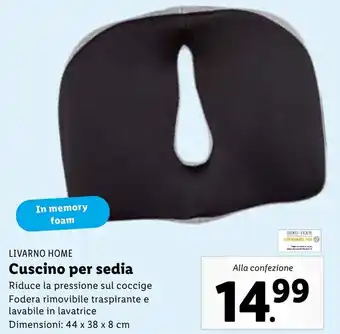 Lidl Livarno Home Cuscino per sedia 44 x 38 x 8 cm offerta