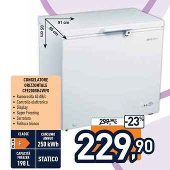 Unieuro Electroline Congelatore CFE200SH4WF0 offerta