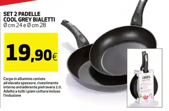 Coop Bialetti Set 2 Padelle Cool Grey Ø cm 24 e Ø cm 28 offerta
