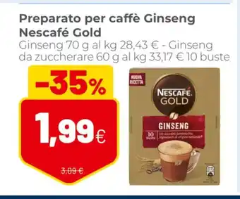 Coop Preparato per caffè Ginseng Nescafé Gold Ginseng 70 g offerta