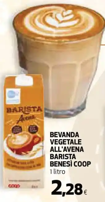 Coop Coop BeneSì Bevanda Vegetale All'Avena Barista 1 litro offerta