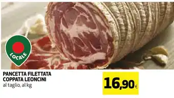 Coop Pancetta Filettata Coppata Leoncini offerta