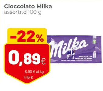 Coop Milka Cioccolato assortito 100 g offerta