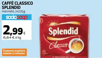 Coop Splendid Caffè Classico 2x225 g offerta