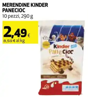 Coop Kinder Panecioc Merendine 10 pezzi, 290 g offerta