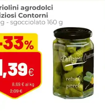 Coop Deliziosi Contorni Catriolini cetrioli piccoli offerta