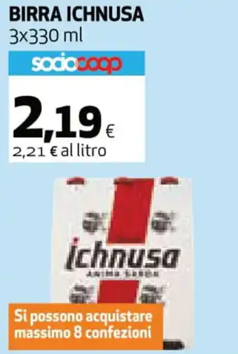 Coop Ichnusa Birra 3x330 ml offerta