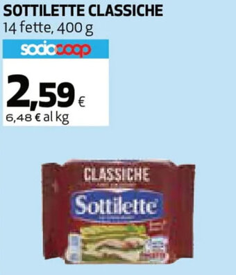 Coop Sottilette Classiche 14 fette, 400 g offerta