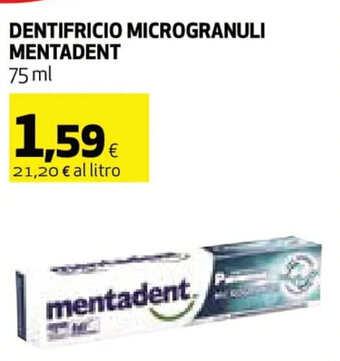 Coop Mentadent Dentifricio Microgranuli 75 ml offerta