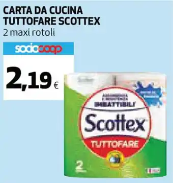 Coop Scottex Tuttofare Carta da Cucina 2 maxi rotoli offerta