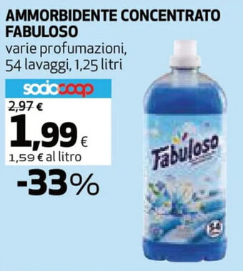 Coop Fabuloso Ammorbidente concentrato 1,25 litri offerta