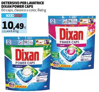 Dixan Power Caps Detersivo per Lavatrice 60 caps, 840 g