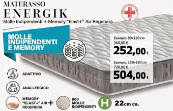 Coop Materasso Energik 160x190 cm offerta