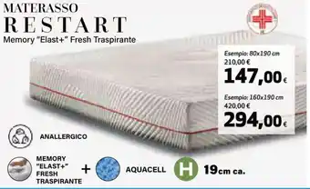 Coop Materasso Restart 160x190 cm offerta