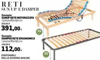 Coop Reti Sun Up Rete Motorizzata 1 piazza 80x190 cm offerta